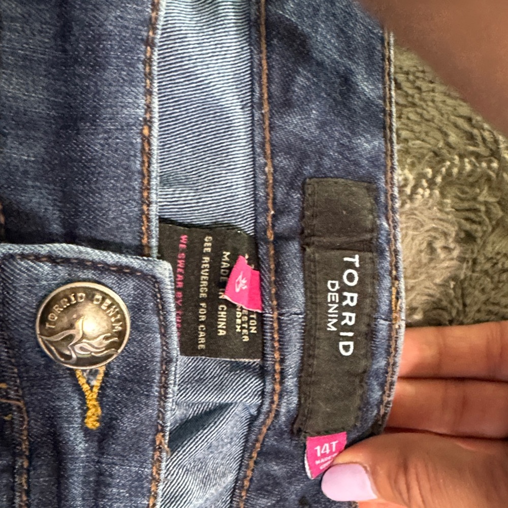 Torrid Dark Blue Straight Leg Jeans - Picture 2 of 3